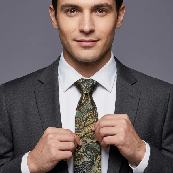 Multicolor_Pure_Silk_Paisley_Ethnic_Tie_For_Men