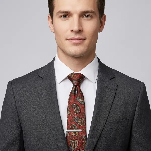 Multicolor_Pure_Silk_Paisley_Ethnic_Tie_For_Men