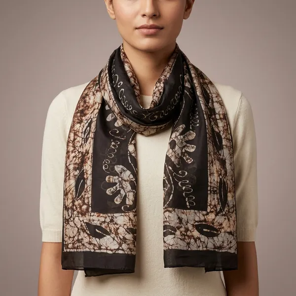 Brown_And_Cream_Pure_Silk_Lightweight_Stole_For_Women