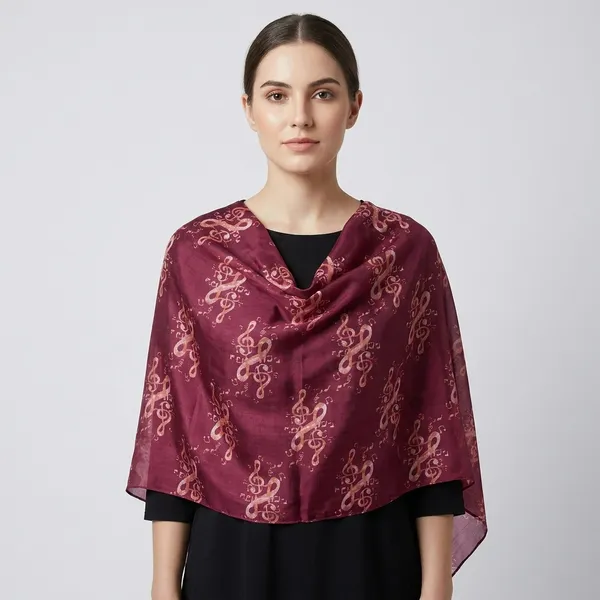 Maroon_Pure_Silk_Lightweight_Stole_For_Women