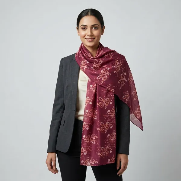 Maroon_Pure_Silk_Lightweight_Stole_For_Women