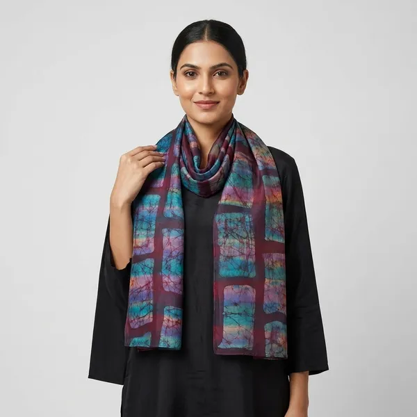 Multicolor_Pure_Silk_Lightweight_Stole_For_Women