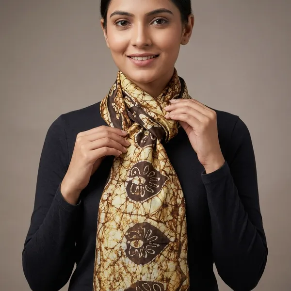 Brown_And_Cream_Pure_Silk_Lightweight_Stole_For_Women