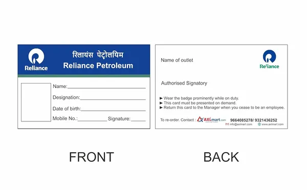 Reliance_Petrol_Pump_Paper_Id_Card_18_Cm