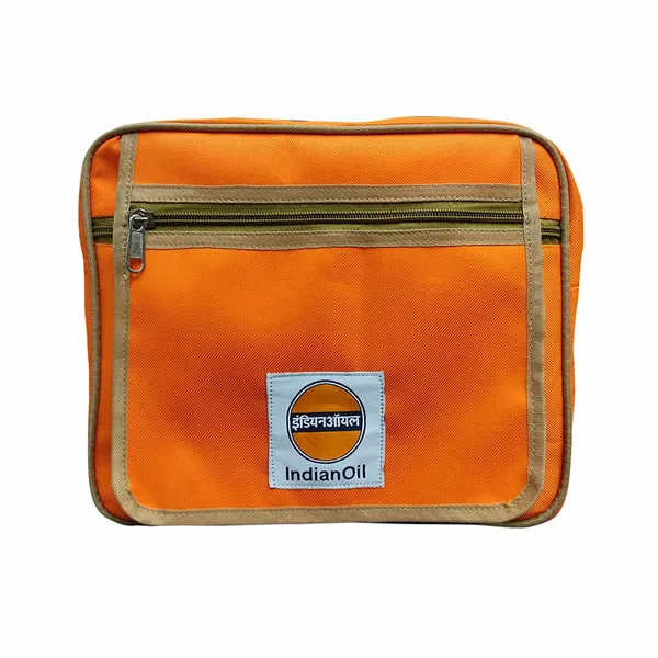 Indian_Oil_Iocl_Petrol_Pump_Uniform_Fabric_Cash_Bag_Orange