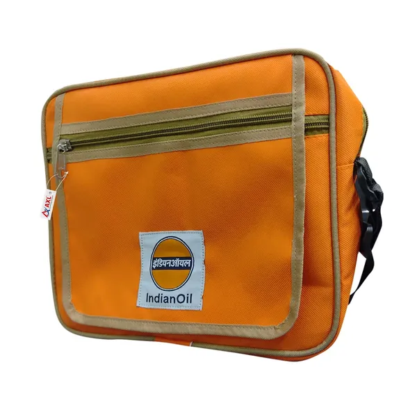 Indian_Oil_Iocl_Petrol_Pump_Uniform_Fabric_Cash_Bag_Orange