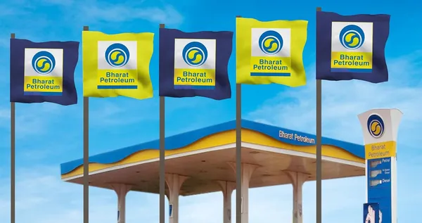 Bharat_Petroleum_Petrol_Pump_Promotional_Flag_Set_(Set_Of_5_Pcs)_Size/Flag_Approx_44"_*_44"
