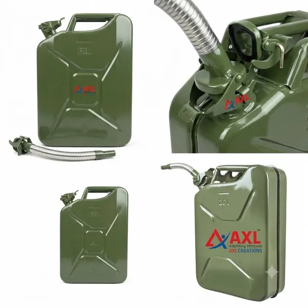 Axl_S_Un_And_Peso_Certified_20l_Heavy_Duty_Metal_Jerry_Can_With_Flexible_Steel_Spout_Leak_Proof_Fuel_Storage_Can_Steel_Petrol_Diesel_Container_Nato_Style_Jerry_Can_Green