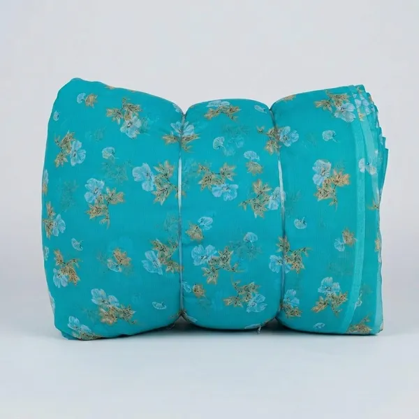 Turquoise_Floral_Print_Poly_Chiffon