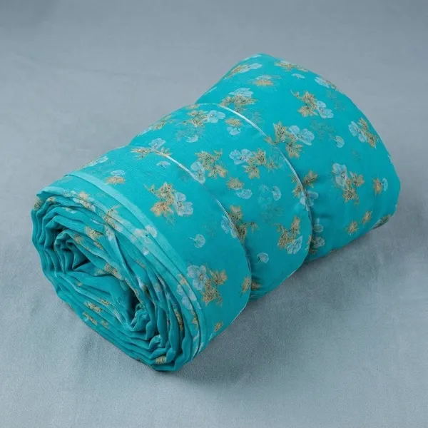 Turquoise_Floral_Print_Poly_Chiffon