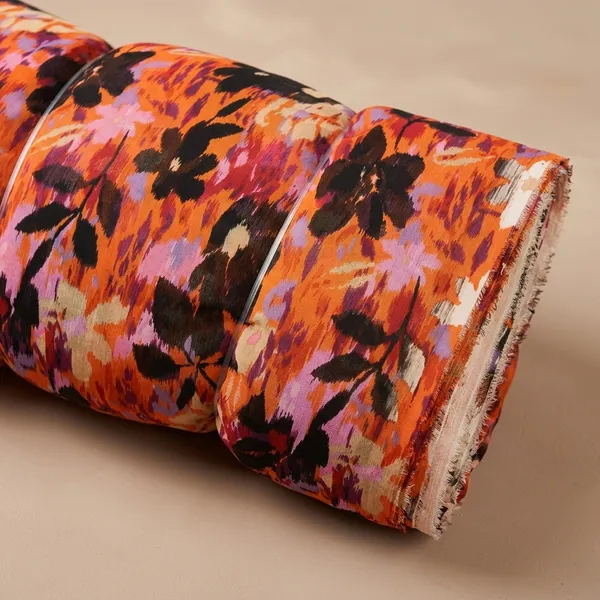 Orange_Pink_Abstract_Print_Poly_Chiffon