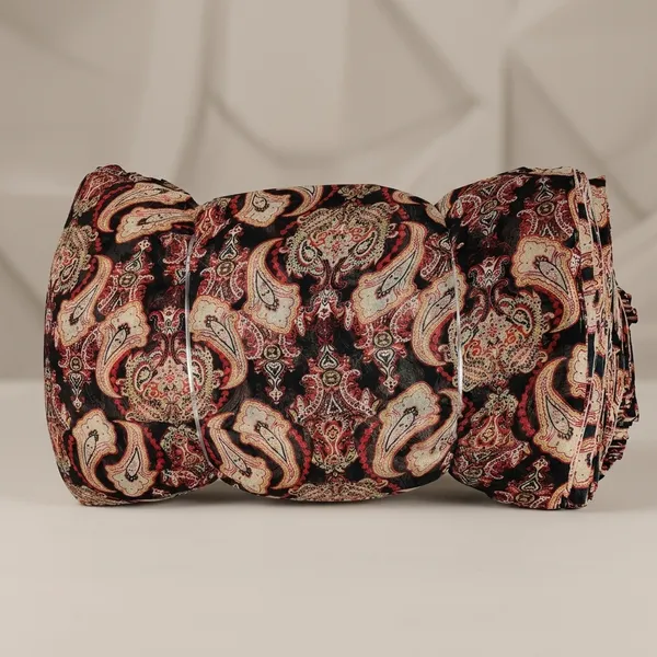 Brown_Paisley_Print_Poly_Chiffon