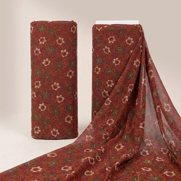 Maroon_Floral_Print_Poly_Chiffon