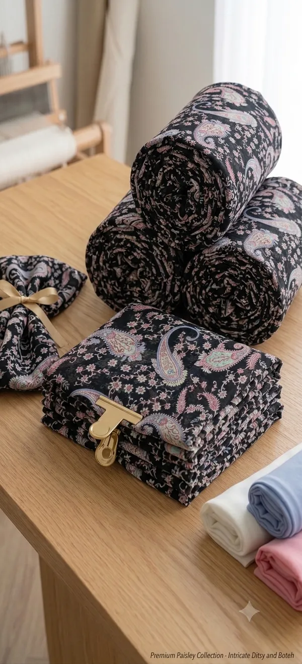 Black_And_Pink_Paisley_Print_Poly_Chiffon