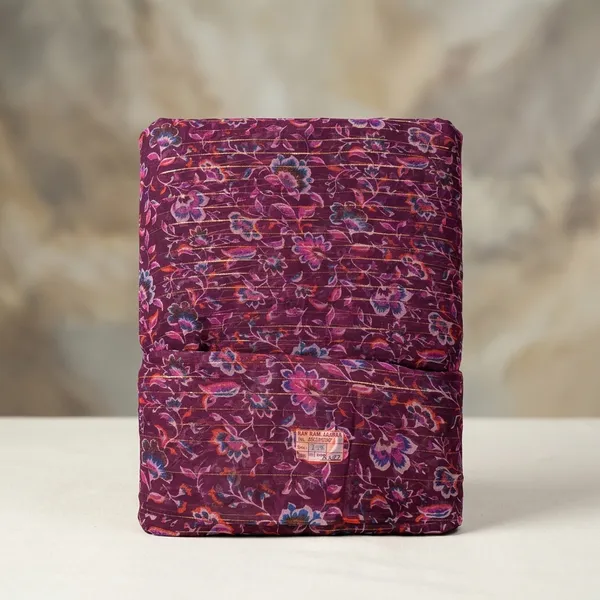 Purple_Floral_Print_Poly_Chiffon_Dobby_Lurex