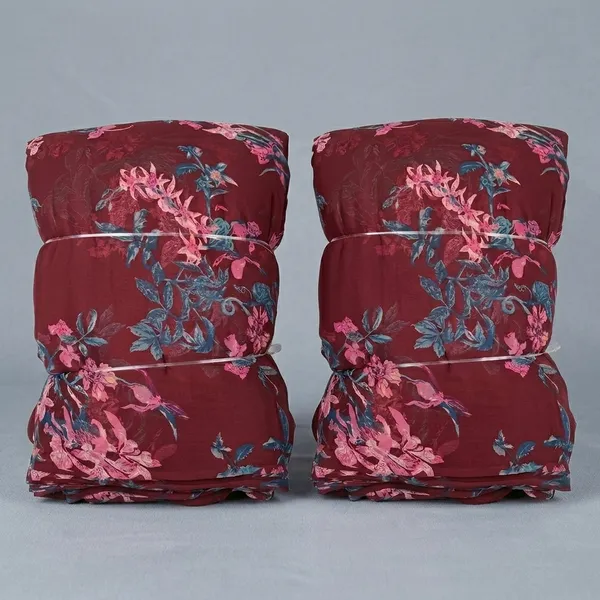 Maroon_Floral_Print_Poly_Chiffon