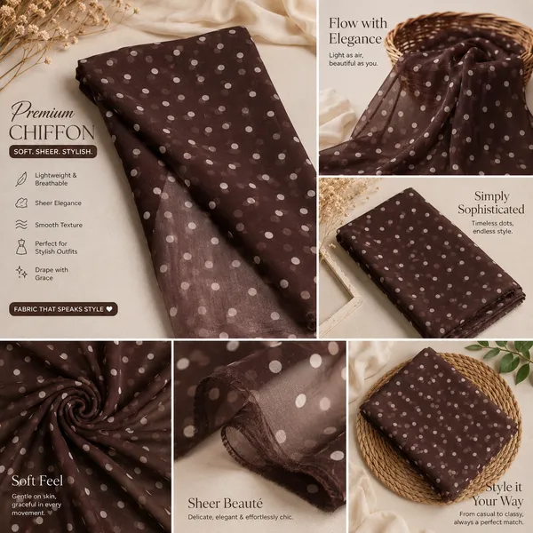 Dotted_print_on_brown_base_Poly_Chiffon
