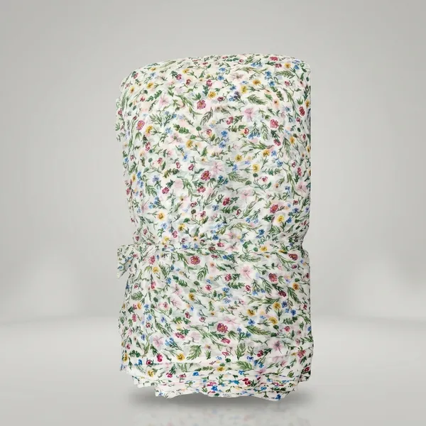 White_Floral_Print_Poly_Chiffon