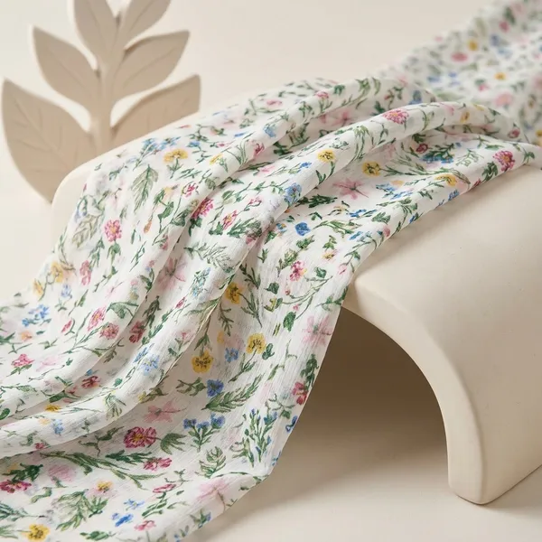 White_Floral_Print_Poly_Chiffon