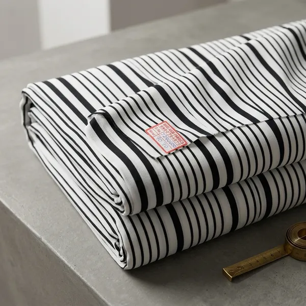 White_Striped_Poly_Crepe