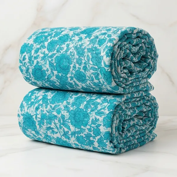 Turquoise_Floral_Print_Poly_Chiffon