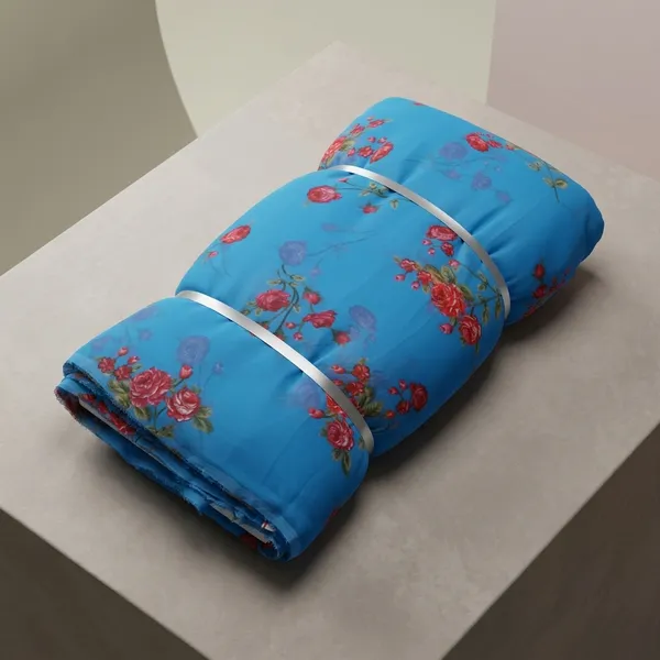 Blue_Floral_Print_Poly_Chiffon