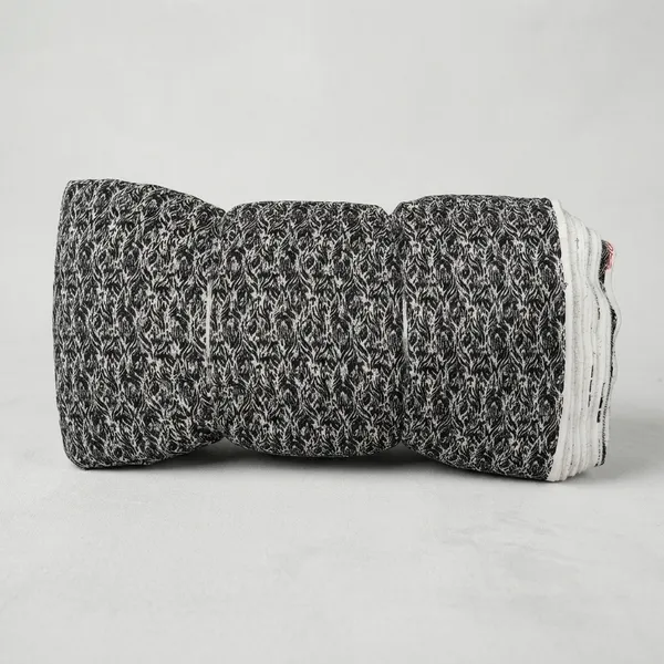 Black_White_Marled_Knit_Poly_Georgette