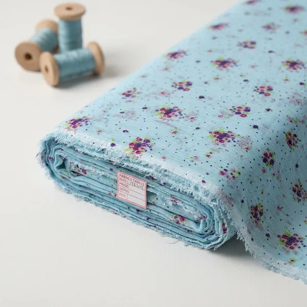 Blue_Floral_Print_Poly_Chiffon