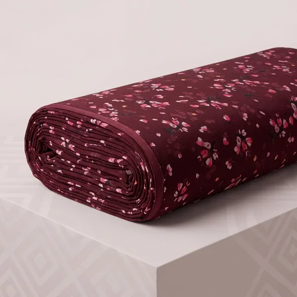 Maroon_Floral_Print_Poly_Chiffon