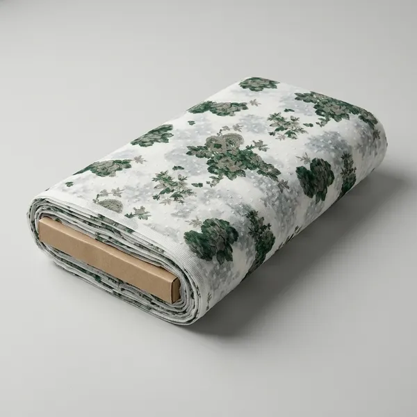 Green_White_Floral_Print_Poly_Georgette