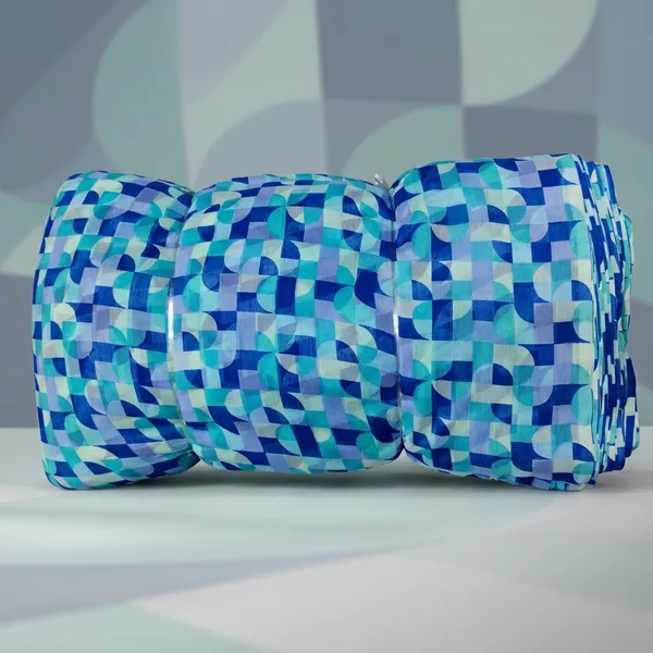 Blue_Geometric_Checkered_Print_Poly_Chiffon