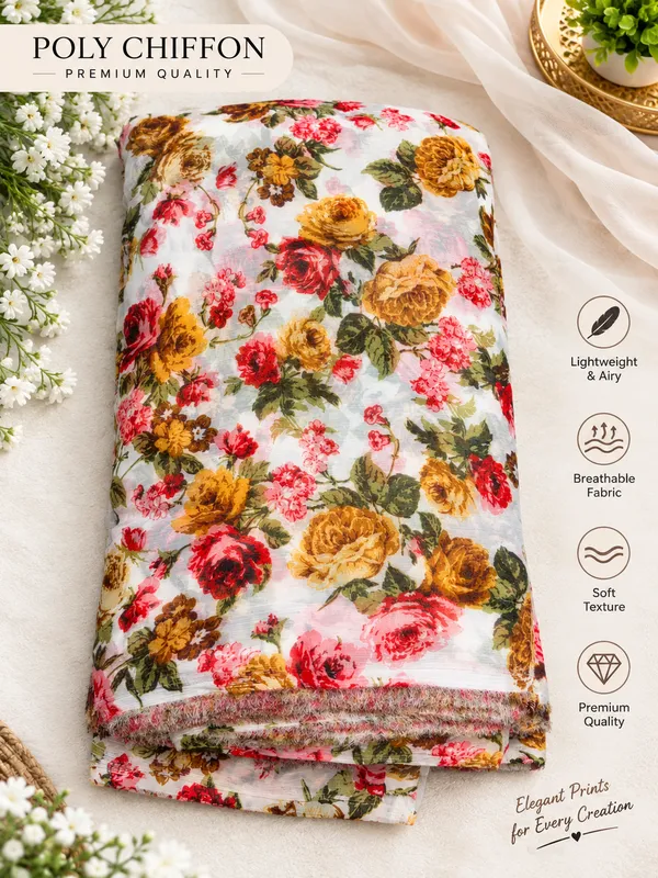Pink_Gold_Floral_Print_Poly_Chiffon