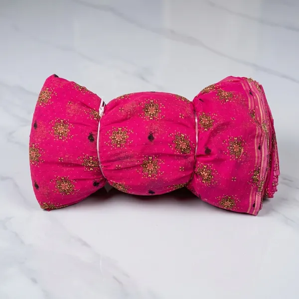 Pink_Dobby_Print_Poly_Chiffon_Georgette_Lurex