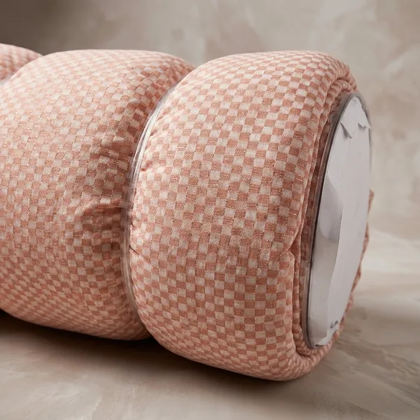 Beige_Checkered_Print_Poly_Chiffon_Dobby_Lurex