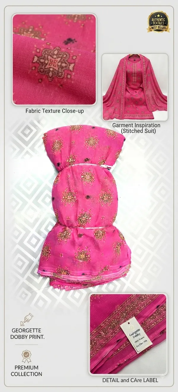 Pink_Dobby_Print_Poly_Chiffon_Georgette_Lurex