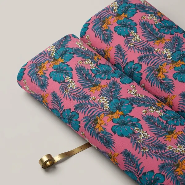 Pink_Tropical_Floral_Print_Poly_Georgette