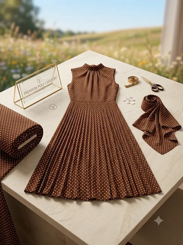 Brown_Base_Dotted_Premium_Poly_Chiffon
