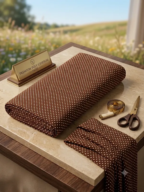 Brown_Base_Dotted_Premium_Poly_Chiffon