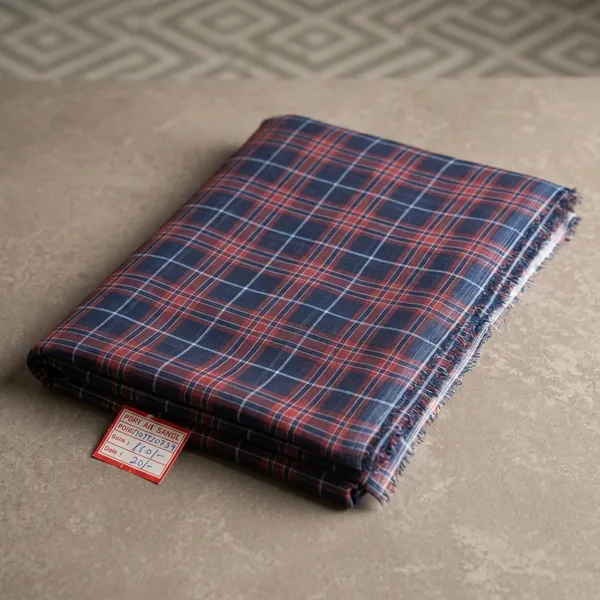 Navy_Blue_Red_Checkered_Print_Poly_Chiffon