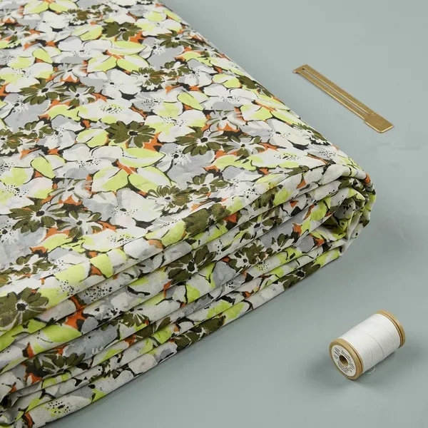 Lime_Floral_Print_Poly_Georgette