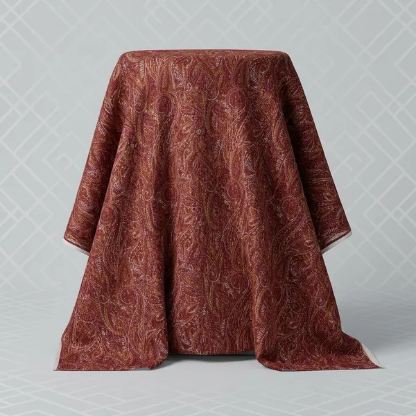 Maroon_Paisley_Print_Poly_Chiffon_Dobby_Lurex