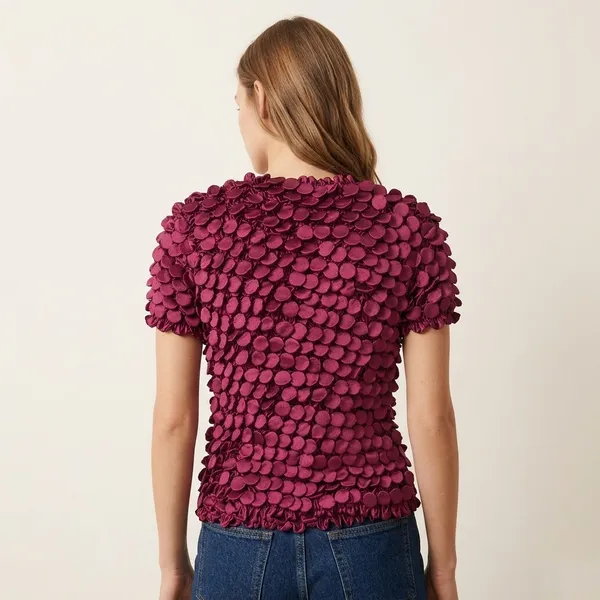 Burgundy_Textured_Popcorn_Satin_Top