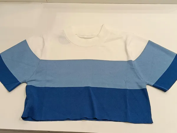 Blue_Premium_Knitted_T-Shirt_For_Women