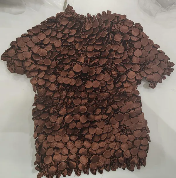 Brown_Textured_Popcorn_Satin_Top
