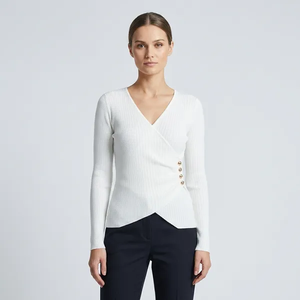 White_Premium_Knitted_Top_For_Women