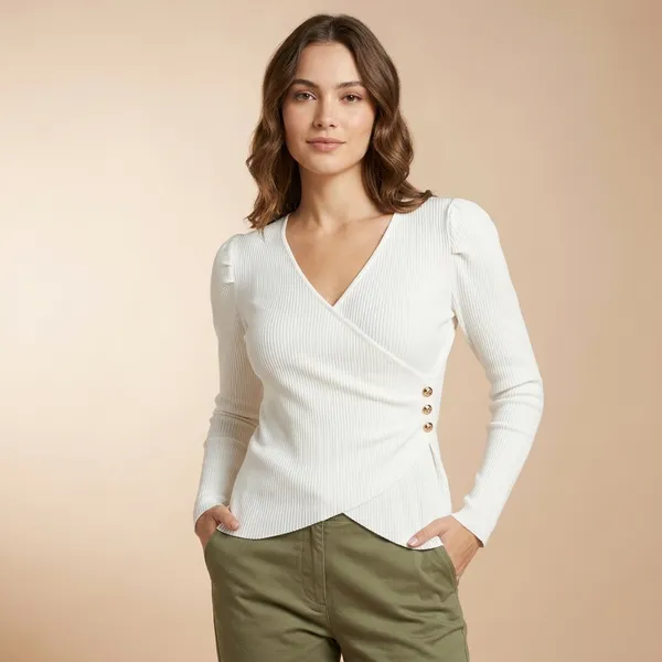 White_Premium_Knitted_Top_For_Women