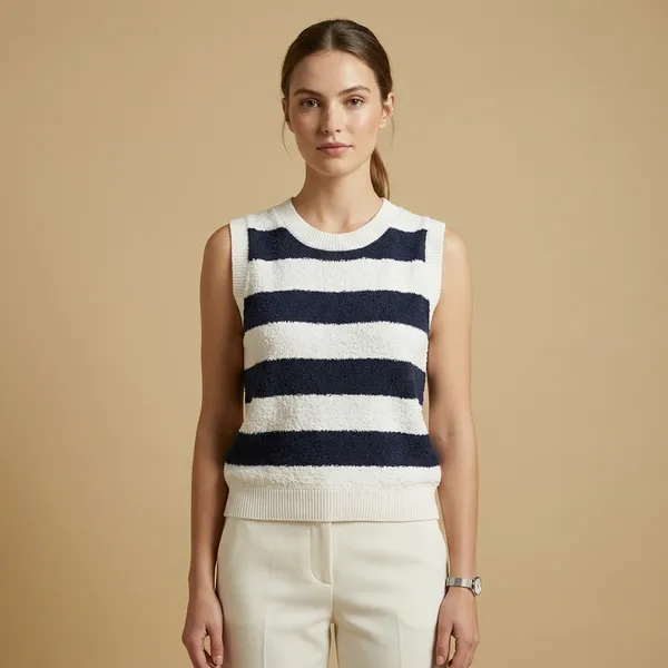 White_And_Grey_Premium_Knitted_Top_For_Women