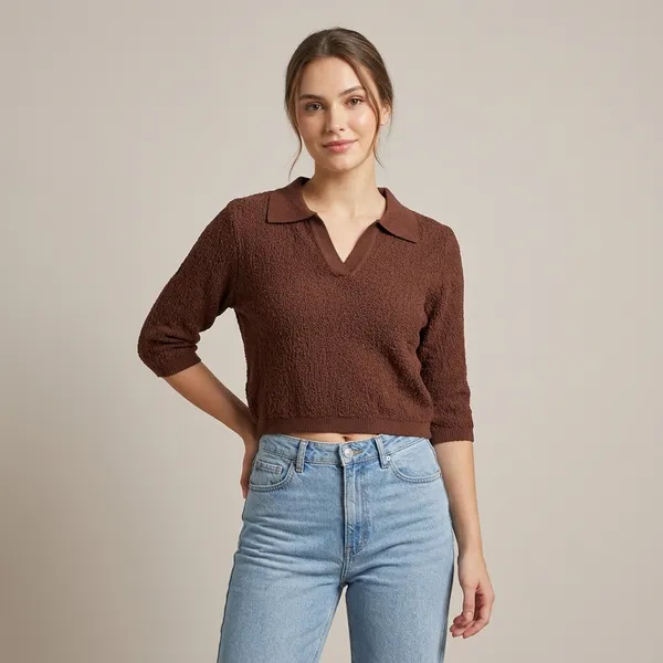 Brown_Premium_Knitted_Crop_Top_For_Women