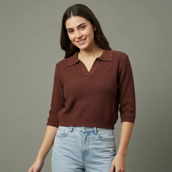 Brown_Premium_Knitted_Crop_Top_For_Women