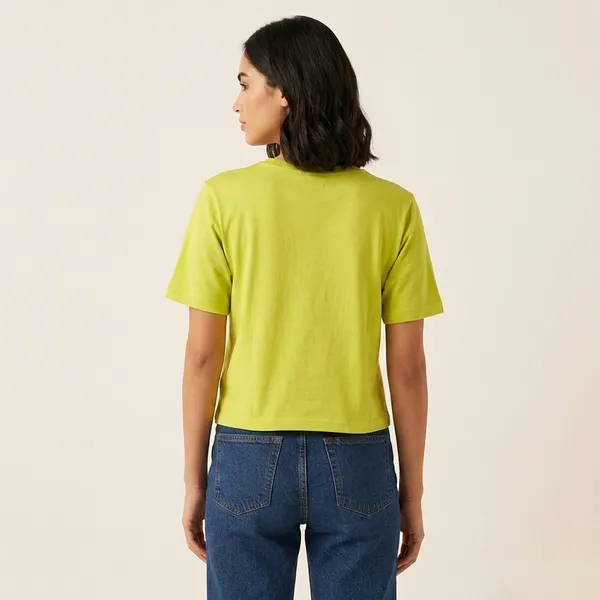 Neon_Green_Premium_Cotton_Spandex_T-Shirt_For_Women